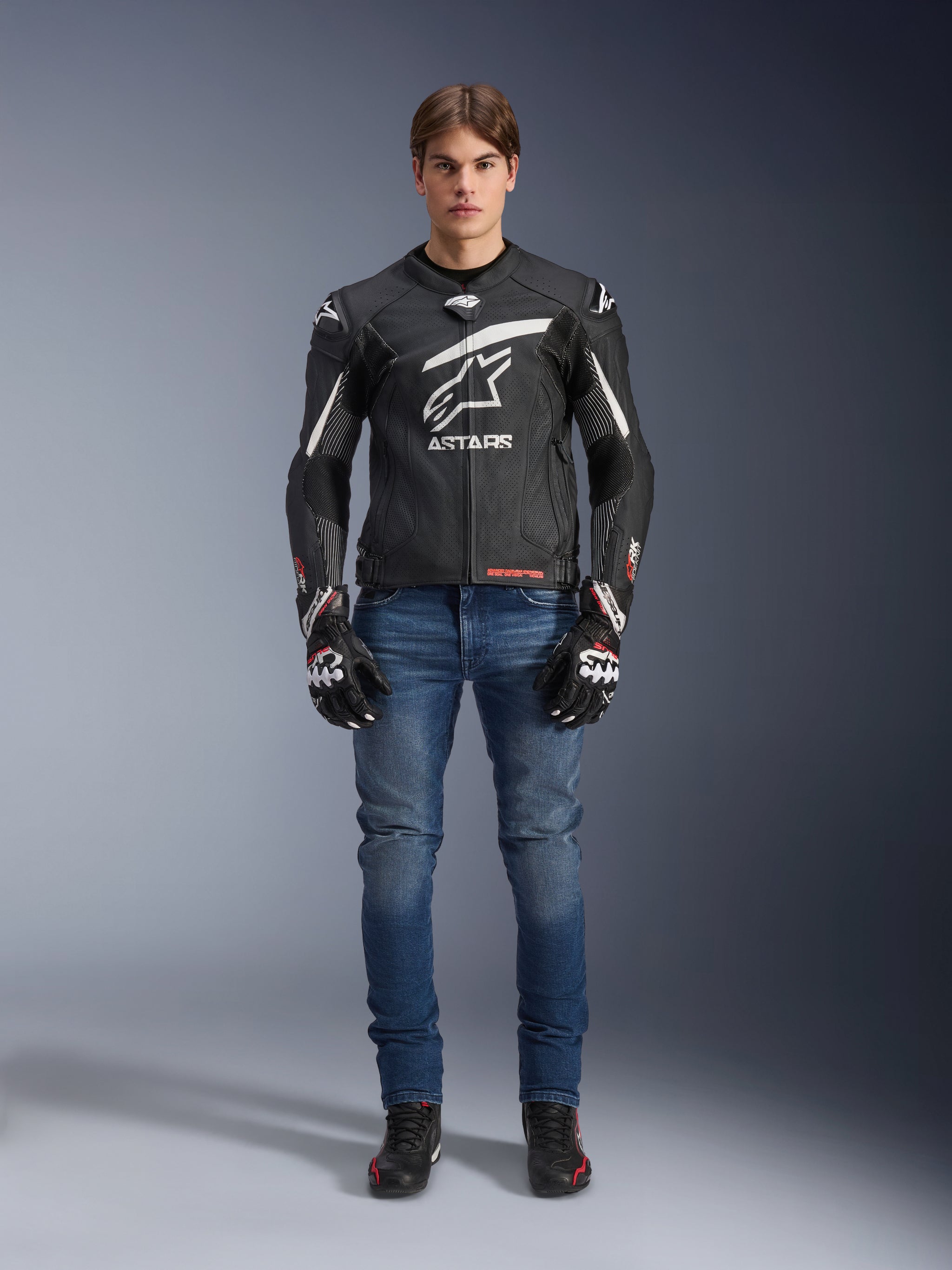 Veste en Cuir GP Plus R V4 Rideknit